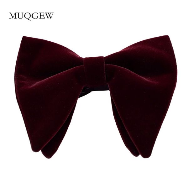 

velvet big bow tie neck clip-on solid color fancy dress wedding party pre tied adjustable necktie, Blue;purple