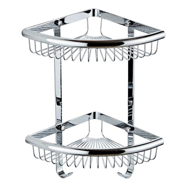 

bathroom corner storage basket kitchen organizer wall shelf rack - 3 colors