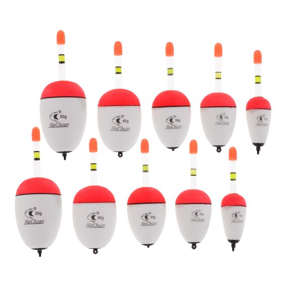 

10pcs glow stick luminous lighting bobber sea fishing big belly floats-white