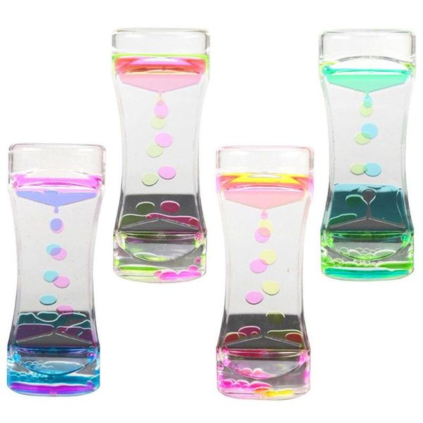 

modern clock drip oil hourglass liquid motion bubble timer kids toy hour glass hourglass home office desk decor