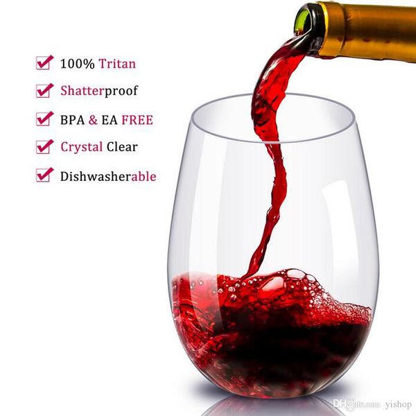 450ml Crystal Silicone Red Wine Glasses Cup Beer Juice Milk