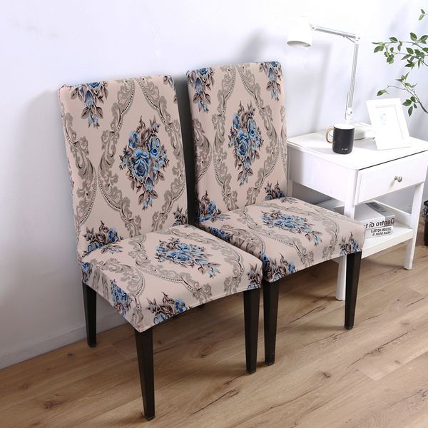 

dining chair slipcover spandex elastic printing modern removable anti-dirty kitchen seat case stretch chair cover for banquet