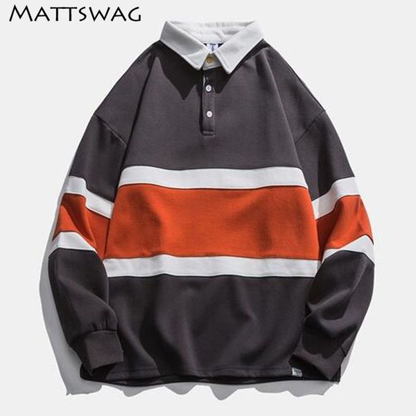 

mattswag casual patchwork mens pullover 2020 retro splice japanese harajuku men/women sweatshirt streetwear couple clothes, Black
