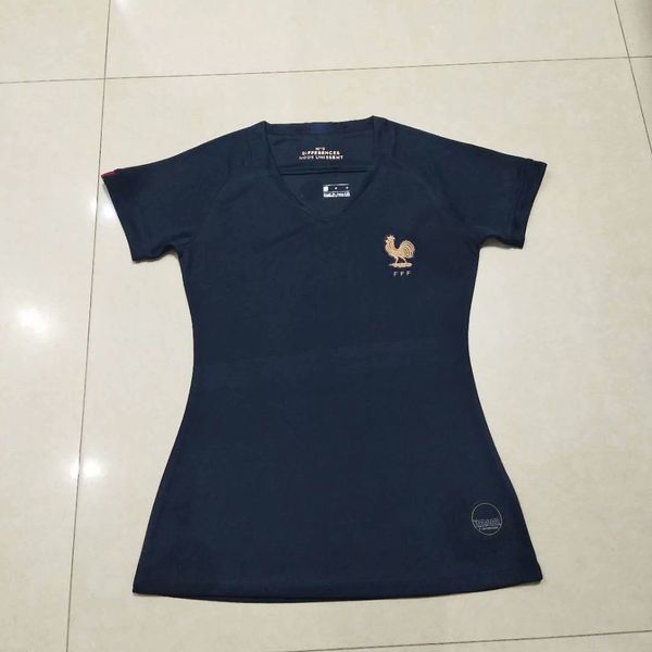 

New 19 20 world cup blue and white france woman occer jer ey female pogba cami eta de futbol dembele mbappe kante football jer ey hirt