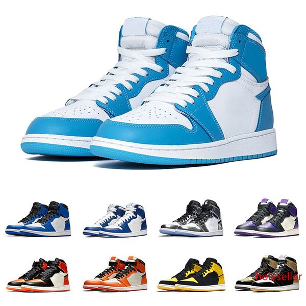 

1 mens basketball shoes chicago bred toe game royal men 1s 3 shattered backboard unc trainer sneakers sports 36-47 online sale