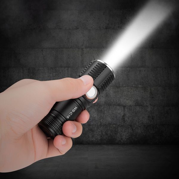 

t6 flashlight 16340 high powerful 3 modes zoomable aluminum flashlight 2020 bicycle accessories