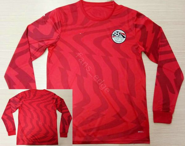 

2019 2020 Egypt Long Sleeve Soccer Jersey 10 M. SALAH 6 A. HEGAZI 17 M.ELNENY KAHRABA RAMADAN Custom Home Red Football Shirt