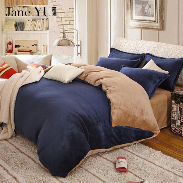 Janeyu 2019 Winter Thickening Of High Quality Flannel Bedding Set
