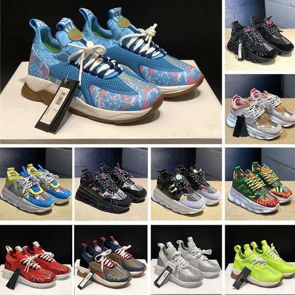 

2020 new chain reaction sneakers luxury fahion casual shoes for men women italy designer shoes district medusa trainers luxe chaussures, White;red