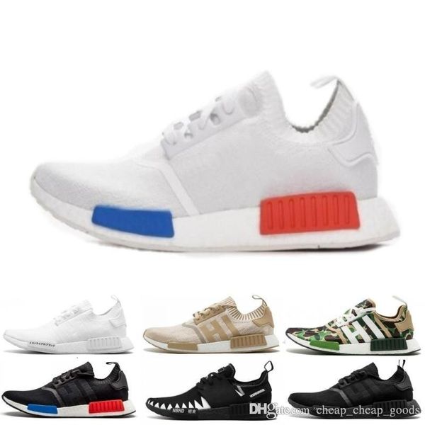 

classic r1 oreo runner japan nbhd primeknit og triple black white camo running shoes men women nmds runners xr1 sports trainers 36-45