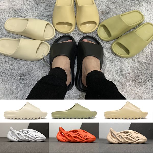 

kanye west men sandals shoes resin foam runner racer sports beach sandals shoes trainers women skeleton designer sneaker bone desert sand