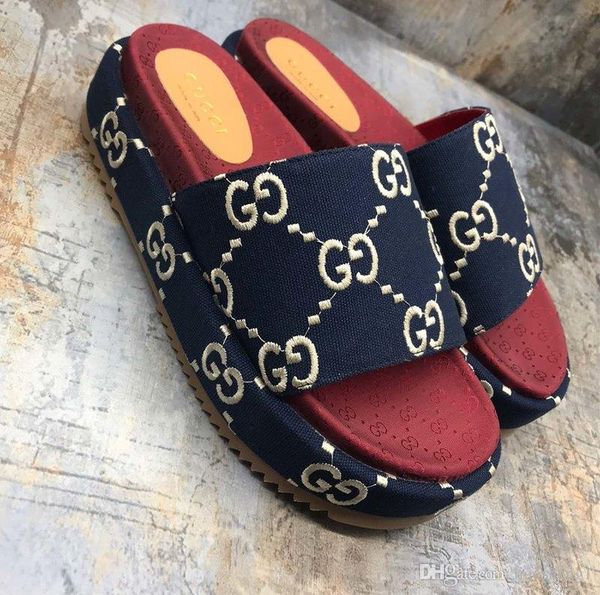 

Новых женщины Оригинального G слайд Сандал женских тапочек мода случайных тапочки размера верхнего качества 35-40 с коробкой