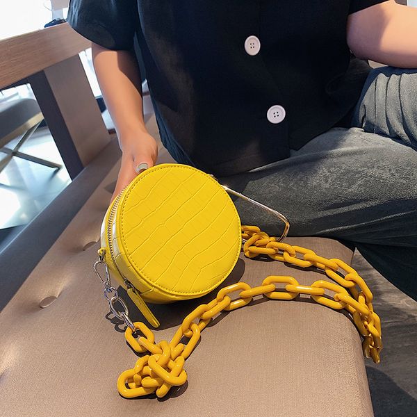 

к 2020 году новые текстуры мода маленький круглый мешок акриловые цепи камень шаблон дикие сумки небольшой ароматный мини