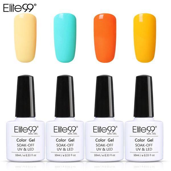 

elite99 10ml macaron gel 6pcs/set nail art vernis uv gel varnish soak off nails polish reinforce nail hybrid lacquer