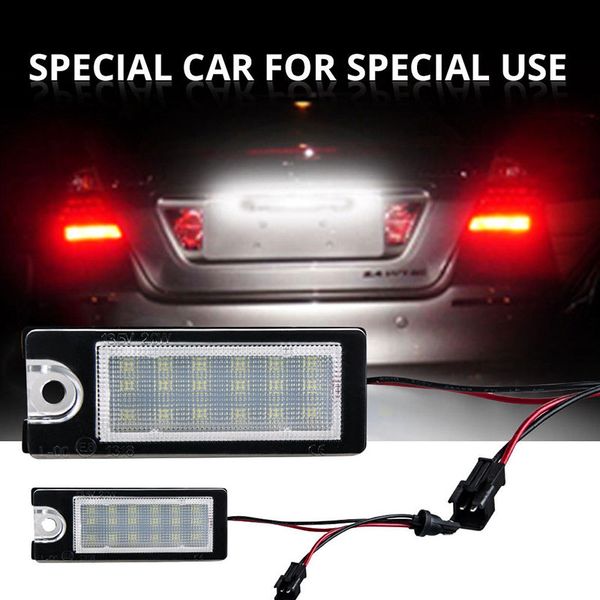 

2pcs 18led dc12v white license plate light number plate lamp tail light for s80 v70 xc70 2001-2007 s60 2001-2006 xc90 2003