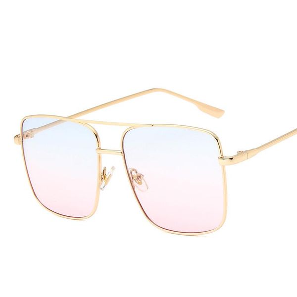 

clear new retro big box sunglasses fashion wild double beam sunglasses men and women face eyeglasses xzesc