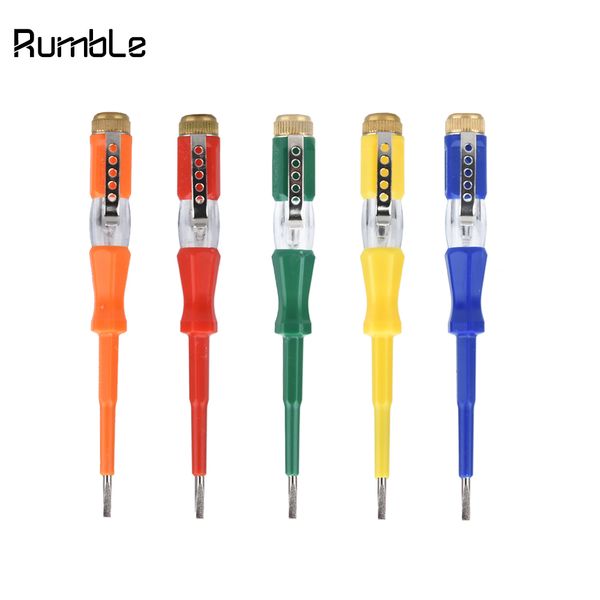 

1шт красочный electric pen плоская отвертка тестер напряжения электрика ремонт инструмента светодиодный световой прибор отвертка ручной инст