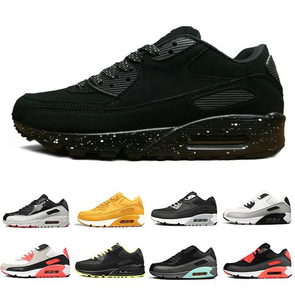 

wholesale triple black men women running shoes classic yellow red wheat 90s sports trainer air cushion surface breathable sneakers