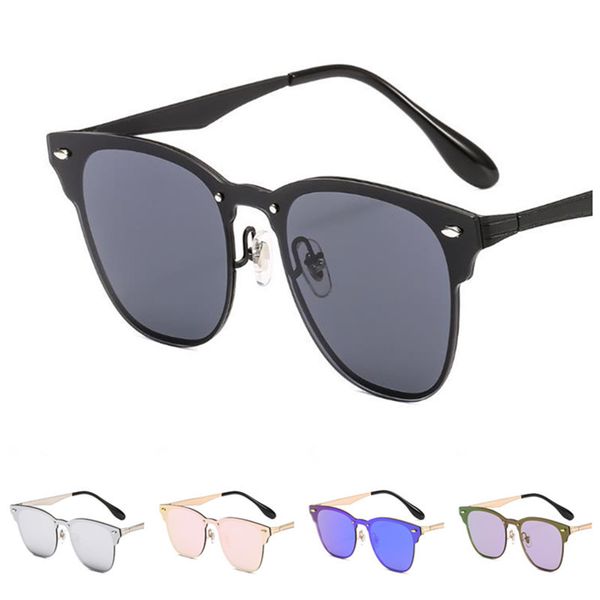 

fashion women & men rimless sunglasses classic sun glasse goggles anti-uv spectacles color film eyeglasses ornamental sun glasses a, White;black