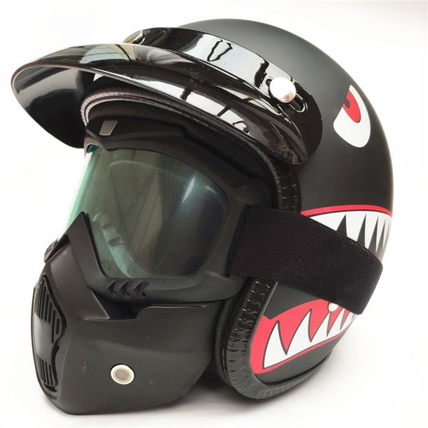 

motorcycle vintage helmet scooter open face capacete para helmets motocicleta cascos moto motocross helmet
