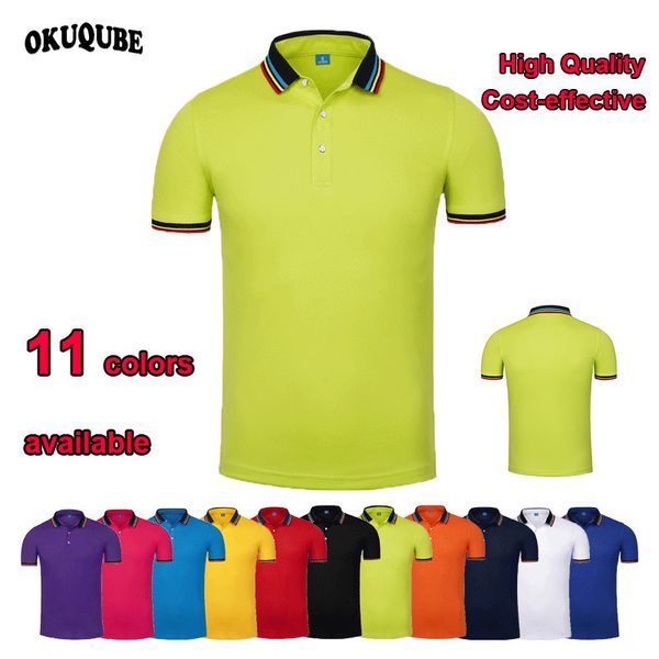 

golf polo shirt men polyester turn-down collar jersey short sleeves breathable comfortable quick dry customized sports t-shirt, Black;blue