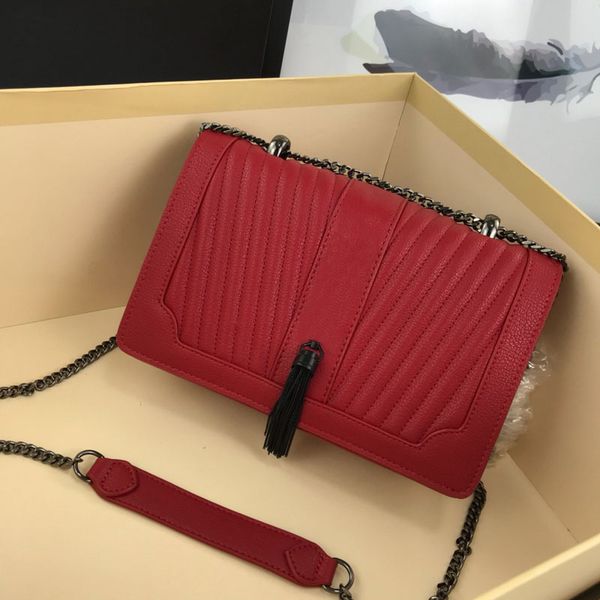

luxury designer brand bags genuine leather tassel handbag crossbody bags caviar leather messenger drawstring backpack