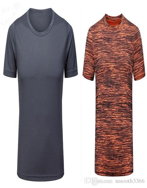 

1045 men's tight-fitting fitness white-gray clothes running short-sleeved sportswear stretch quick-drying clothes t-shirt, Black;yellow