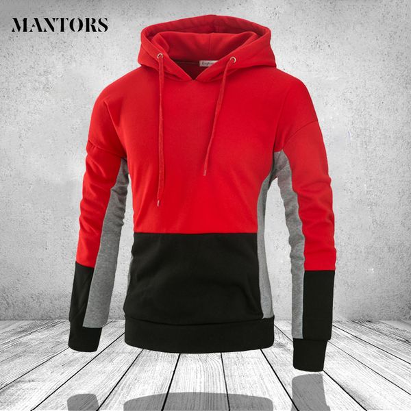 

harajuku mens hip hop hoodie jackets autumn winter patchwork long sleeve slim fit sweatshirt male streetwear pullovers outwear, Black