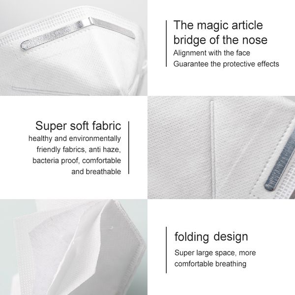 

safety facial protection kn95 mask anti dust face masks kn95 mouth mask comfortable breathable mask personal protection home office