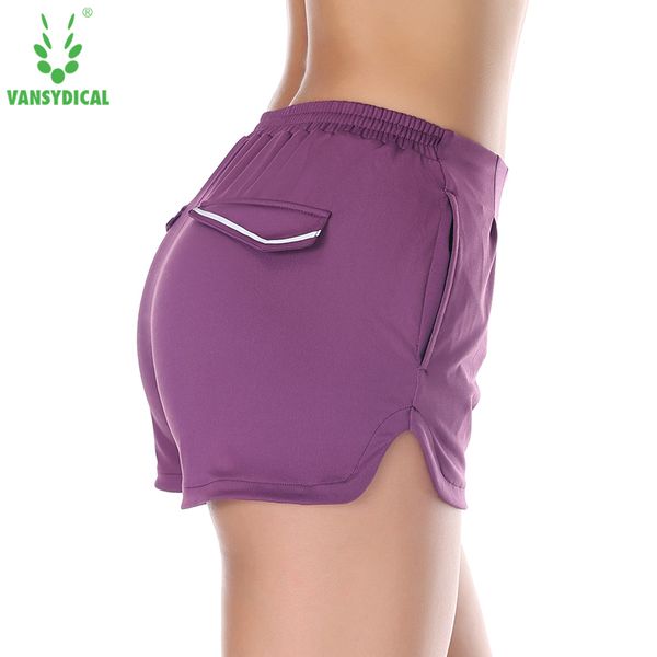 

running shorts vansydical women jogging sports yoga sportswear fitness exercise gym clothes, Black;blue