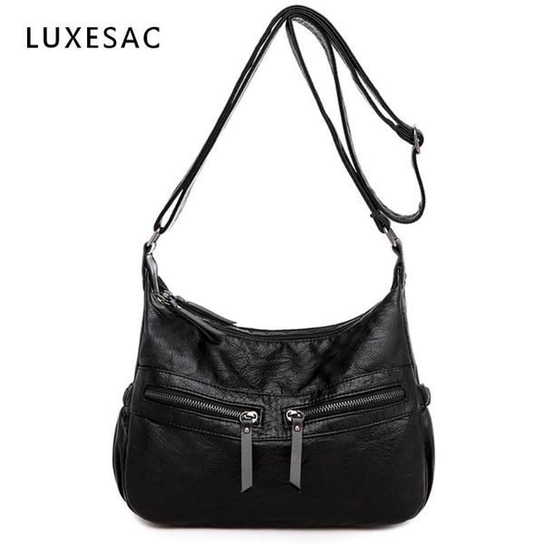 

retro soft pu leather crossbody bags for women 2020 sac main femme small black over shoulder messenger bag women