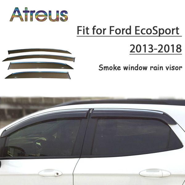 

atreus 1set abs for 2018 2017 2016 2015-2013 ford ecosport accessories car vent sun deflectors guard smoke window rain visor