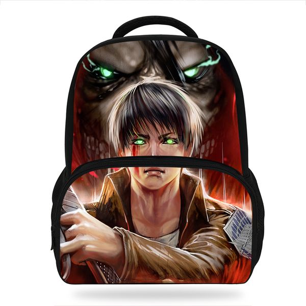 

14inch children attack to titan printing backpack for kids school boys girls teenagers kindergarten children school bag