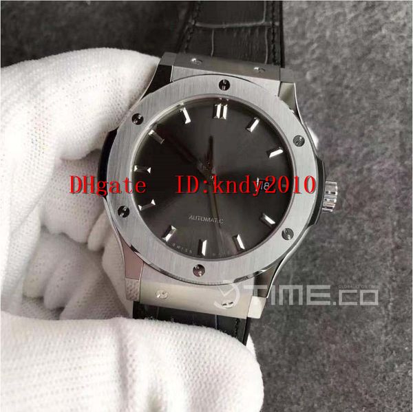 

jj factory 542.nx.7071.lr men's wristwatches 42mm grey dial titanium case edition sapphire crystal water resistant a2892 mechanical wat, Slivery;brown