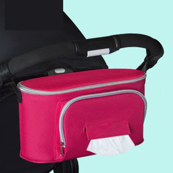 

31 x 11 x 18cm baby stroller organizer bag with adjustable shoulder strap and wipe access pocket for mom universal