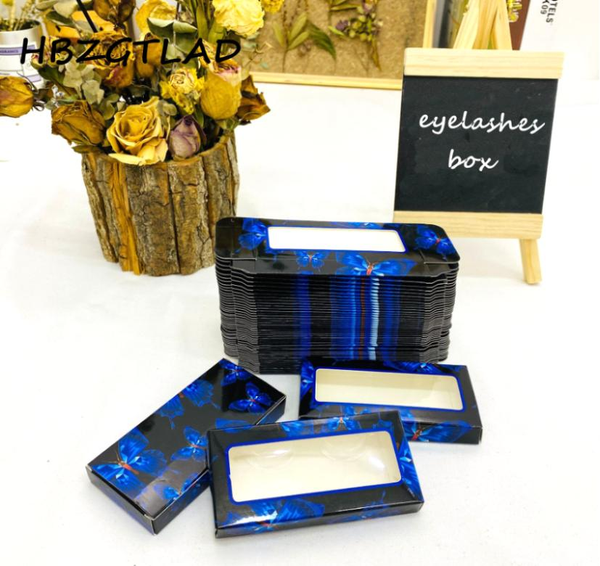 

false eyelashes 50 pcs eyelash packaging box wholesale lashes boxes empty package case 25mm rectangle
