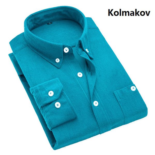 

men's long sleeve shirts 2019 autumn classic corduroy shirt men slim fit mens dress 7 colours full size -5xl, White;black