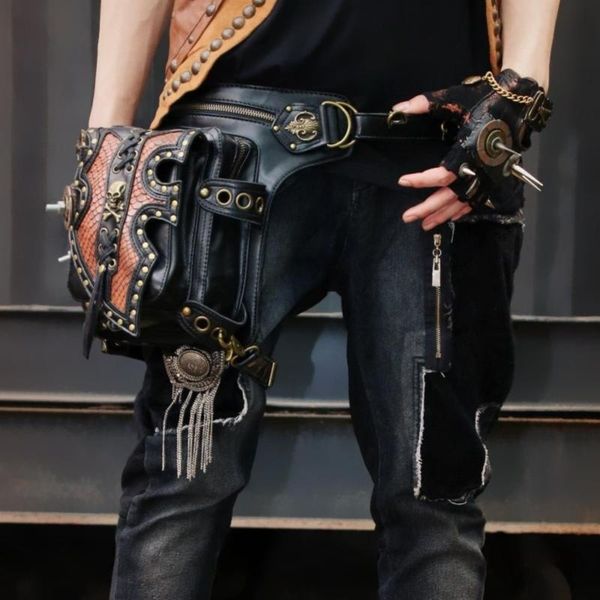 

6 style fashion victorian style for women men steam punk retro rock gothic goth shoulder waist bags packs steampunk bag