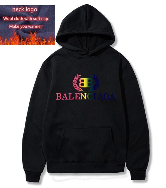 

designers men hoodie sweatershirt sweater mens balenciaga the north hoodies luxury clothing thin long sleeved youth movements brand stre, Black