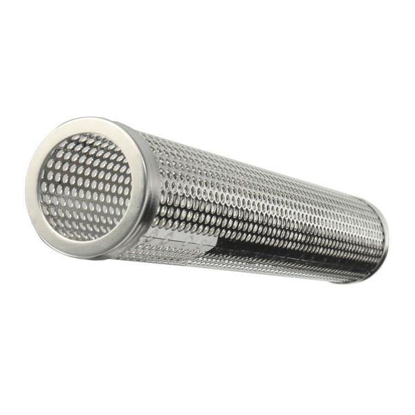 

round bbq grill cold smoking mesh tube smoke generator stainless steel smoker wood pellet kitchen outdoors barbecue suppli