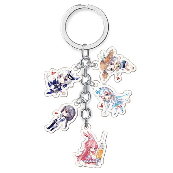 

honkai impact 3 anime original keychain acrylic strap/mobile phone charms, Silver