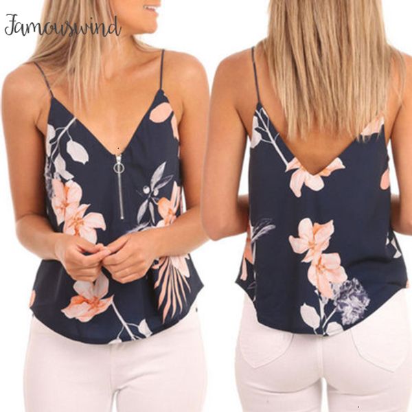 

2019 горячая сексуальная мода t рубашка лето свободного покроя топы гамак женщины молнии v шеи цветочные ремень дамы горячие продажи, White