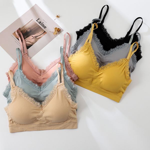 

женщины летние бюстгальтеры леди мягкий нижнее белье девушки бесшовные кружева нижнее белье мода сексуальная проволока бесплатно удобный s08, Red;black