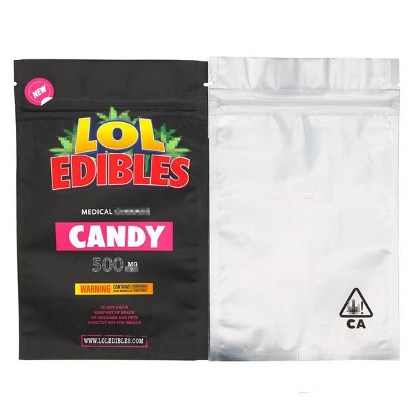 

HASHTAG HONEY Medicated 500mg LOL Edibles Empty Bags Candy Bag packaging smell proof mylar foil bags cookies runtz 420 gummy bears