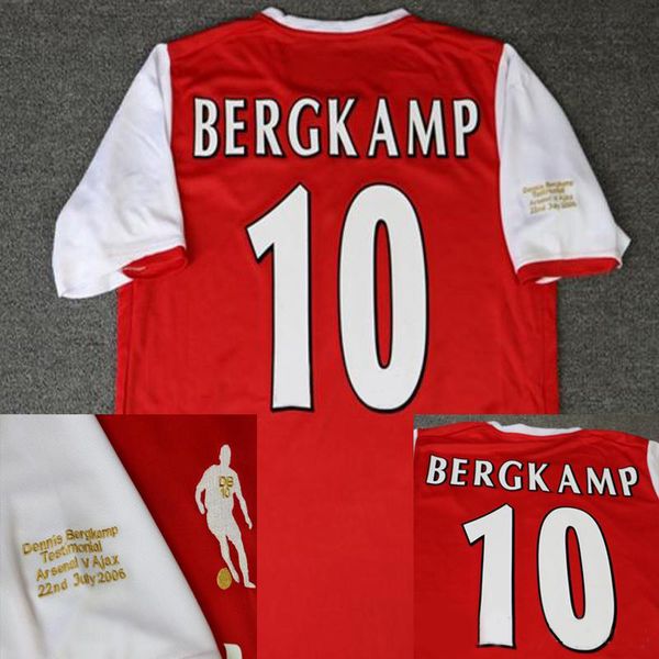 

Velvet Name Number 06 07 Bergkamp Retired Ajax Henry Retro Soccer jersey 2006 2007 Vintage Classic Football Shirt