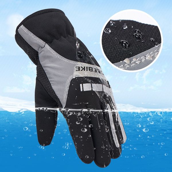 Men Winter Thermal Gloves Outdoor Motorcycle Riding Windproof Thicken Ski Gloves