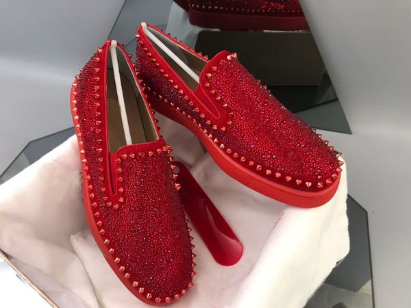 

brand designer gentleman party bussiness dress slip on casual loafers pik boat sneaker red bottom oxford luxury men's leisure flat eu35, Black