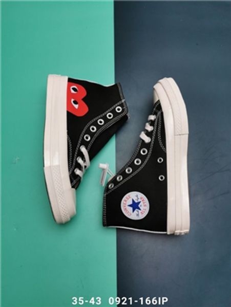 

commes desmen' garcons play chuck 1970 cavans men&#039sneakers for tayler vulcanized shoes man skateboarding womens skate women hearts, Black;red