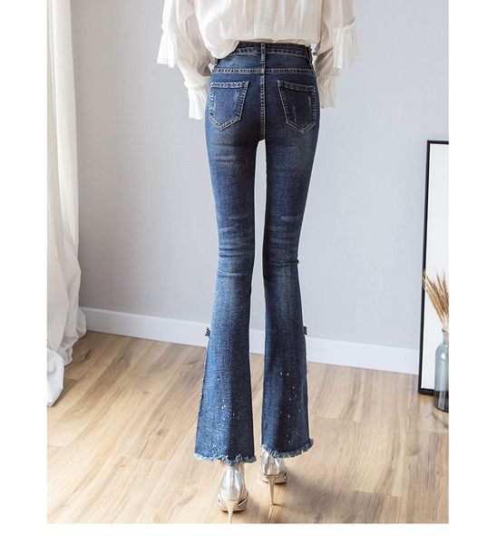 

blueberry women's tailored waist and hip princess jeans bk3941, Blue