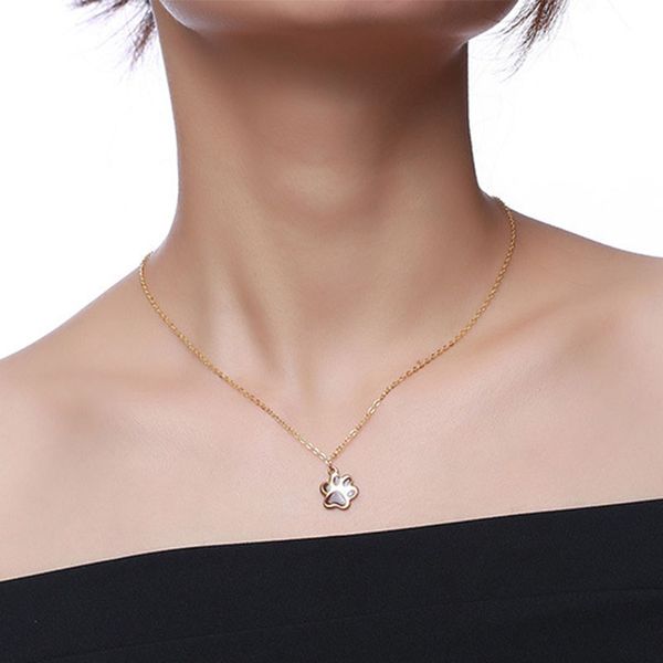 

stainless steel womens necklaces gold cat pendants jewelry on the neck woman accessories fashion necklaces chain wholesale, Silver